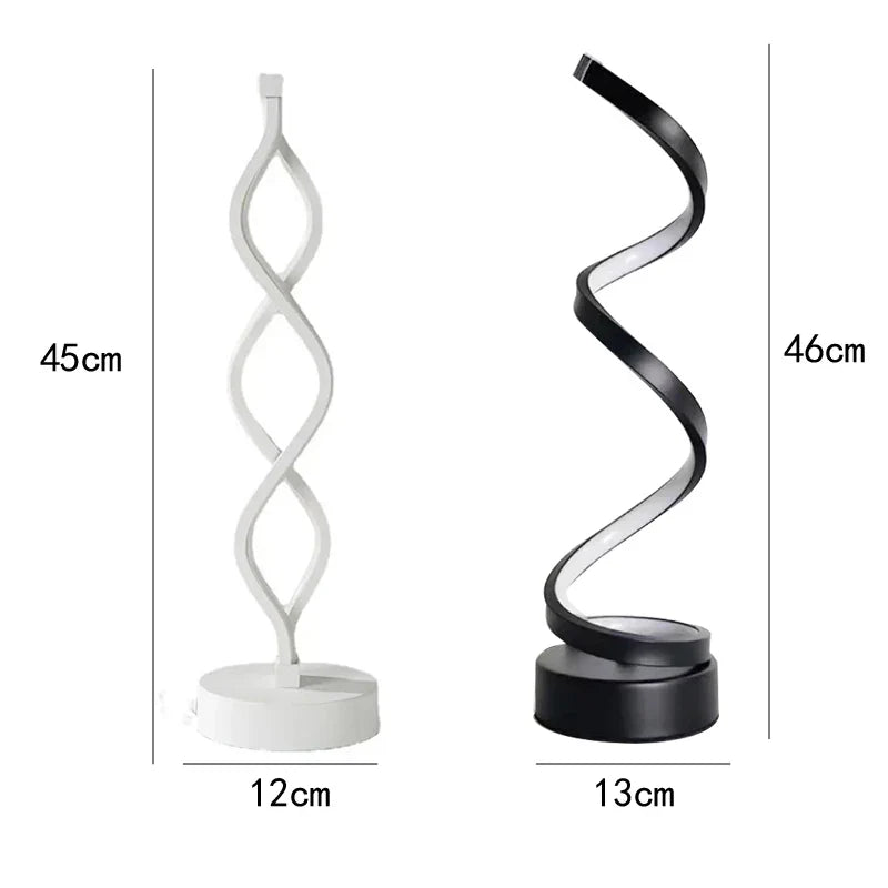 Axya LED Spiral Table Lamp for Home Decor