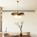 Rattan Glass Ceiling Chandelier by Axyaa - Decorative Lighting Fixture for Home