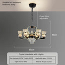 Axyaa Modern Crystal Chandelier Hanging Lamp for Luxury Home Lighting