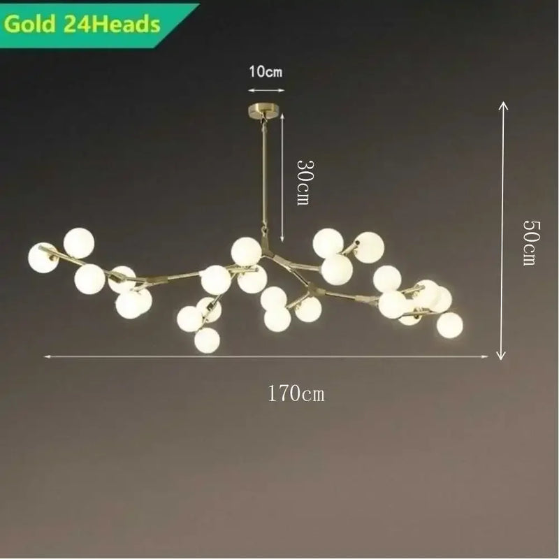 Axyaa Nordic Magic Bean Chandelier: Modern, Simple, LED Pendant Lamps for Home Decor.