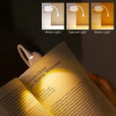 Axyaa 3-Color LED Book Light Clip with Adjustable Brightness and Eye Protection