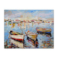 Axyaa Sailing Boat Abstract Sea Canvas Wall Art Print for Home Décor