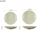 Axyaa Stone Patterned Ceramic Serving Plates for Molecular Cuisine and Desserts