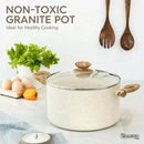 Axyaa Non-stick Soup Pot with Induction Cooking and Double-battery Wood Handle