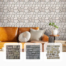 Axyaa 3D Faux Stone Wall Panels, Self-adhesive Tile Stickers for Living Room, TV Background
