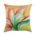 Vintage European Lily Oil Painting Linen Cushion Cover by Axyaa - 45X45CM