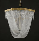 Axyaa Gold Luxury Chandelier for Living Room Dining Hall Island LED Lighting