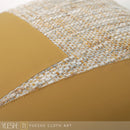 Axyaa Light Luxury Geometric Square Pillowcase in Yellow Leather Stitching Texture