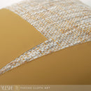 Axyaa Yellow Leather Stitching Texture Pillowcase Light Luxury Style Geometric Square