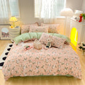 Axyaa Strawberry Double Sheet Bedding Set: Queen/King Size Comforter & Duvet Cover