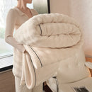 Axyaa Cozy Rabbit Fur Throw Blanket: Soft Plush Sofa Bed Autumn Winter Warm Blanket