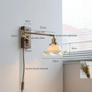 Axyaa Flower Ceramic LED Wall Light with Copper Arm, Modern Design Fixtures