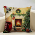 Axyaa Christmas Tree Santa Claus Cushion Cover 45x45cm