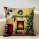 Axyaa Christmas Tree Santa Claus Cushion Cover 45x45cm