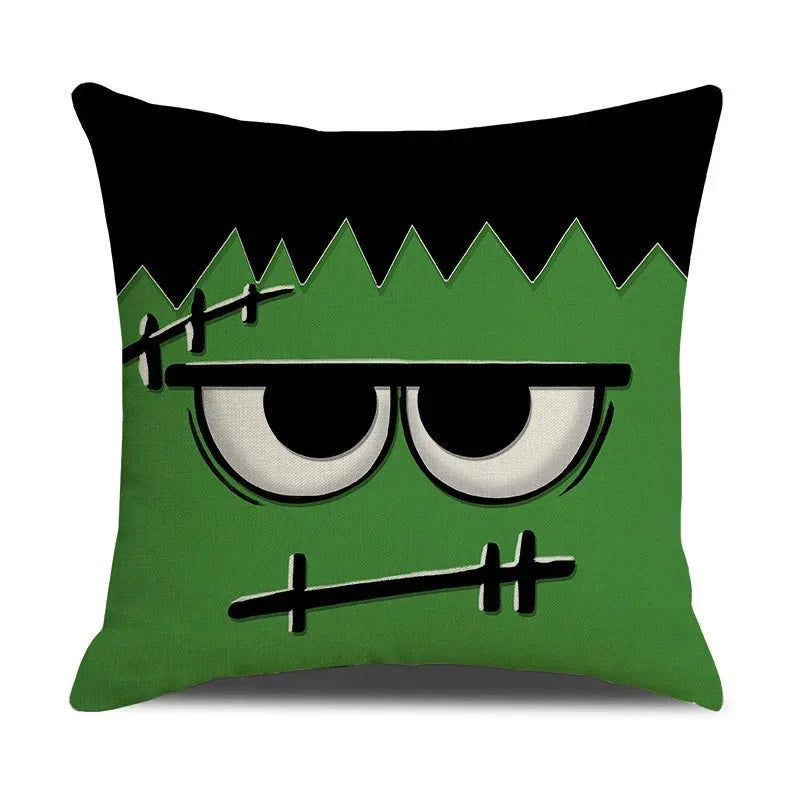 Axyaa Halloween Ghost Face Pillow Cover for Home Decor