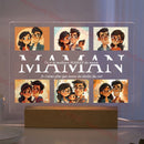 Axyaa Personalized 3D Acrylic Lamp for Mom Dad Love Family Birthday Gift