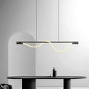 Axyaa Nordic Minimalist Metal Black Chandelier Bar Office Indoor Lighting