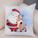 Axyaa Santa Little Penguin Pillowcase 45x45cm Merry Christmas Deer Cushion Cover