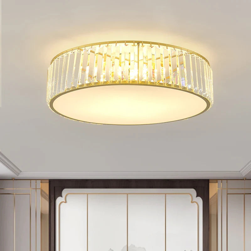 Axyaa Crystal Ceiling Light: Modern Elegant Lighting for Living Room, Bedroom, Restaurant, Hotel