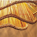 Axyaa Rattan Pendant Lamp: Handmade Southeast Countryside Chandelier