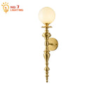 Axyaa Medieval Copper Wall Lamp LED Gold Lustre Vintage Bedroom Living Room