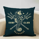 Axyaa Nautical Style Linen Pillow Cover 45x45cm for Living Room Sofa Décor