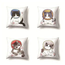 Cute Cat Cushion Cover by Axyaa: Cartoon Pets Pillow Case for Home Sofa Decor