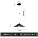 Axyaa Minimalist Nordic Cone Pendant Lamp LED Dining Kitchen Lighting