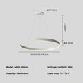 Axyaa Modern Black LED Chandelier Pendant Light for Foyer, Bar, Stairs, Indoor Luminarias