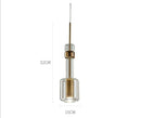 Axyaa Cylinder Glass Pendant Light: Minimalist Bamboo-Inspired Ceiling Lamp
