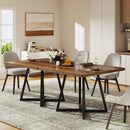 Axyaa Industrial Square Dining Table | 4-Seater Wood Kitchen Table, 31.5" Metal Base