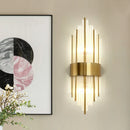 Axya Luxury Crystal Glass Wall Lamp - Gold Sconce Light for Modern Bedroom & Corridor