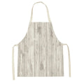 Axyaa Blue Wave Kitchen Apron: Yellow Striped Wood Texture, Adult & Kids Bib