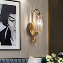 Axyaa Elegant Crystal European LED Wall Lamp for Bedroom and Living Room