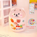 Axyaa Bear Desktop Organizer with Lid & Pen Holder - Cute & Multifunctional