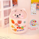 Axyaa Bear Desktop Organizer with Lid & Pen Holder - Cute & Multifunctional
