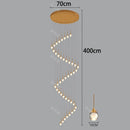 Axyaa Crystal Chandelier Stair Pendant Light Modern Living Room Interior Lighting