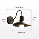 Rustic Black Gooseneck Outdoor Barn Light by Axyaa