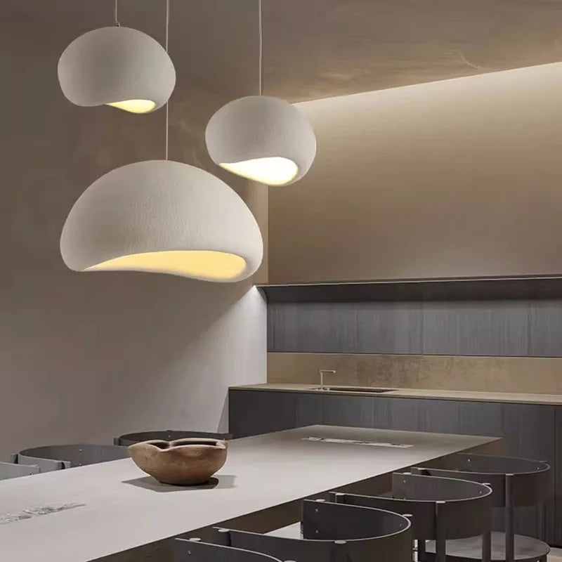 Axyaa Nordic Wabi Sabi Chandelier LED Pendant Lights for Home Decor