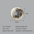 Axyaa Moon Mural LED Wall Lamp Modern Indoor Lighting Sconce for Bedroom & Foyer