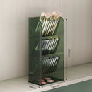 Axyaa Makeup Shelf Organizer Clear Vertical Jewelry Display Stand