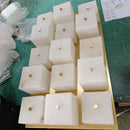 Axyaa Marble Alabaster Ceiling Lamp: Modern, Simple, All-Copper for Living Room, Bedroom, Study, Dining Room
