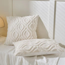 Axyaa Fluffy Embroidery Diamond Cushion Cover 45x45cm