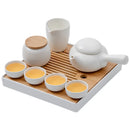 Axyaa Japanese Ceramic Teapot Set with Tea Tray in Portable Travel Bag