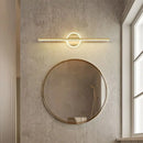 Axyaa LED Mirror Lamp Wall Light Black Gold Strip Fixture for Bathroom Toilet