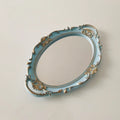 Axyaa Oval Decorative Plate Tray Mirror Jewelry Display Candy Makeup Organizer