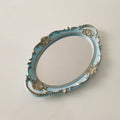 Axyaa Oval Mirror Tray Jewelry Organizer for Makeup and Decor