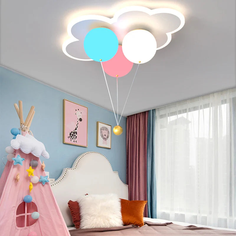 Axyaa Colorful Acrylic Balloon Kids Ceiling Chandelier with Remote Control