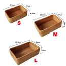 Axyaa Rattan Desktop Organizer: Eco-Friendly Storage Box for Kitchen, Cosmetics & More