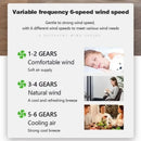 Axyaa Bladeless Ceiling Fan Light Remote Control LED 6-speed Low Noise Bedroom Living Room Decor